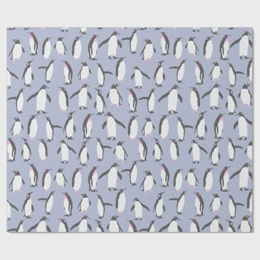 Winter Pinguine nahtlose Muster + Ihre Ideen Geschenkpapier (Flach)