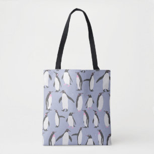 Winter Pinguine nahtlose Muster + Ihre Ideen Tasche