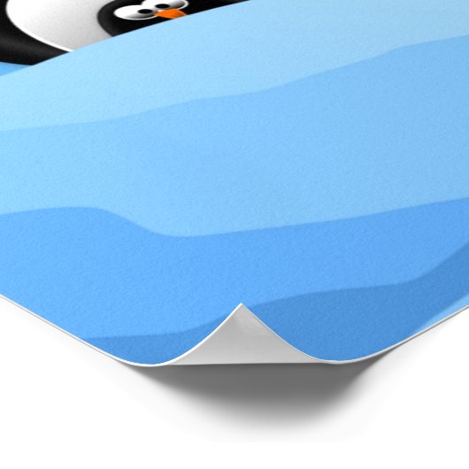 Winter Pinguine Poster (Ecke)