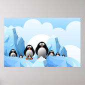 Winter Pinguine Poster (Vorne)