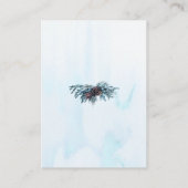 Winter-Pinienwald Hochzeit Danke Platzkarte (Rückseite)