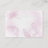 Winter Pink Baby Dusche Buchungsanfrage Begleitkarte (Rückseite)