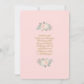 Winter Pink Baby Dusche Einladung (Rückseite)