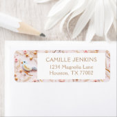 Winter Pink Baby Dusche Rücksendeadresse Etikett (Insitu)