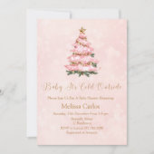 Winter Pink Baby It's Cold Outside Baby shower Einladung (Vorderseite)