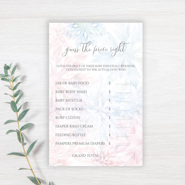 Winter Pink Blue Snowflake schätzt das Preisspiel (Von Creator hochgeladen)