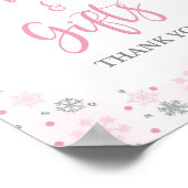 Winter Pink Cards & Gifts Duschtisch Schild (Ecke)