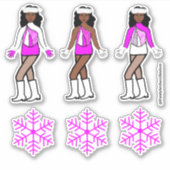 Winter Pink Dancer Stickers #1 Aufkleber (Vorderseite)