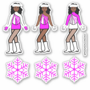 Winter Pink Dancer Stickers #1 Aufkleber