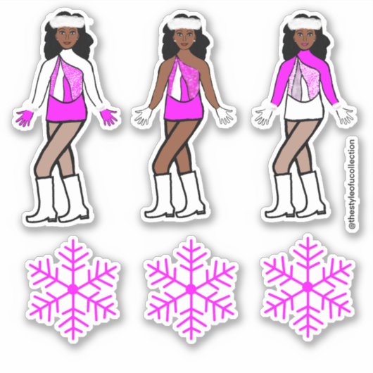 Winter Pink Dancer Stickers #1 Aufkleber (Vorderseite)