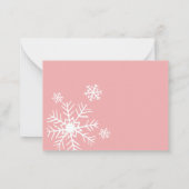 Winter Pink Diaper Raffekarte Mitteilungskarte (Rückseite)