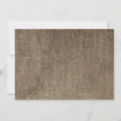 Winter Pink Girl Baby Dusche Einladung Burlap (Rückseite)