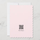 Winter Pink Girl Baby Dusche QR Code Einladung (Rückseite)