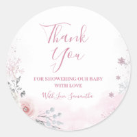 Winter Pink Schneeflocke Schlitten Baby Shower Dan