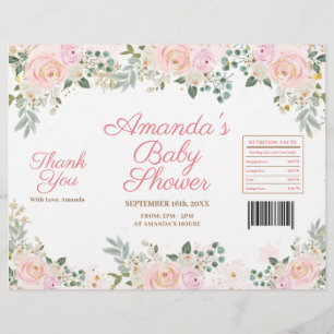 Winter Pink Schneeflocken Blumen Chip-Tüten-Verpac Flyer