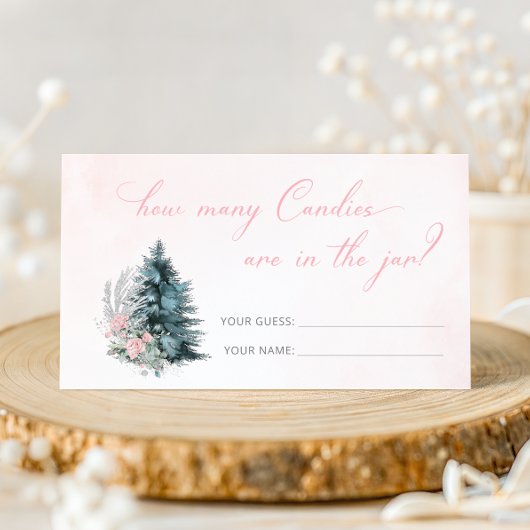 Winter Pink Silver How many Candies are in the jar Begleitkarte