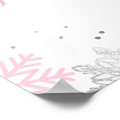 Winter Pink Silver Snowflake Favoriten Bitte nehme Poster (Ecke)