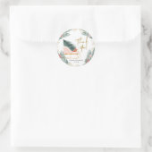 Winter Pink Sleigh Girl Geburtstag Danke Sticker (Tasche)