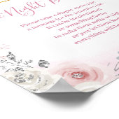 Winter Pink Snowflake Sleigh Late Night Diapers Poster (Ecke)