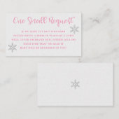 Winter Pink und Silber Buchanfrage-Karte Visitenkarte (Vorne/Hinten)