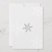 Winter Pink und Silver Snowflake Baby Bingo Einladung (Rückseite)
