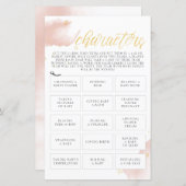 Winter Pink Watercolor Baby Shower Game Characters (Vorne/Hinten)