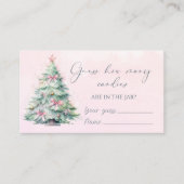 Winter pink Weihnachtsbaum erraten, wie viele Bonb Begleitkarte (Vorderseite)