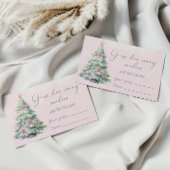 Winter pink Weihnachtsbaum erraten, wie viele Bonb Begleitkarte