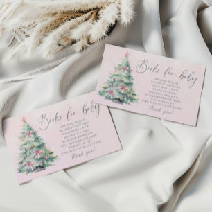 Winter Pink Weihnachtsbücher für die Kinderkarte Begleitkarte