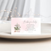 Winter Pink Weihnachtsbücher für die Kinderkarte Begleitkarte