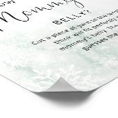 Winter pink wie groß ist Mama's Bauch-Poster Poster (Ecke)