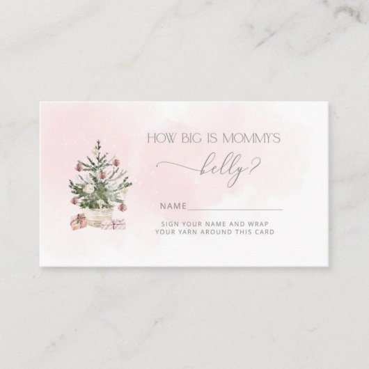 Winter pink wie groß ist Mama's Bauchspeicheldrüse Begleitkarte (Vorderseite)