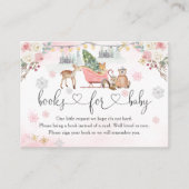 Winter Pink Woodland Tiere Mädchen Bücher für Kind Begleitkarte (Vorderseite)