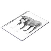 Winter Pit Bull Notebook Notizblock (Linke Seite)