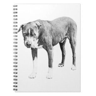 Winter Pit Bull Notebook Notizblock