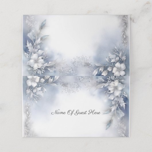 Winter-Platzkarten Platzkarte (Außenseite Aufgefaltet)