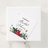 Winter Poinsettia Brautparty Geschenkanhänger (Beispiel)