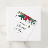 Winter Poinsettia Brautparty Geschenkanhänger (Beispiel)