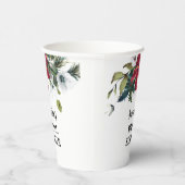 Winter Poinsettia Brautparty Pappbecher (Rechts)