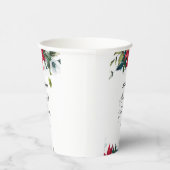 Winter Poinsettia Brautparty Pappbecher (Rechts)