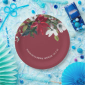 Winter Poinsettia Brautparty Pappteller (Party)