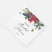 Winter Poinsettia Brautparty Serviette (Ecke)