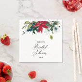 Winter Poinsettia Brautparty Serviette (Beispiel)