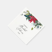 Winter Poinsettia Brautparty Serviette (Ecke)