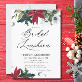 Winter Poinsettia Bridal Luncheon Einladung
