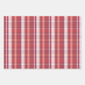 Winter Poinsettia Kariert Traditionelle Weihnachte Geschenkpapier Set (Vorderseite 2)