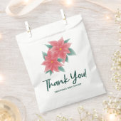 Winter Poinsettia Kinderdusche Danke für die Bevor Geschenktütchen (Ausgeschnitten)