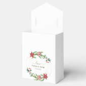 Winter Poinsettia Pine Berry Weihnachtsfeier Geschenkschachtel (Geöffnet)