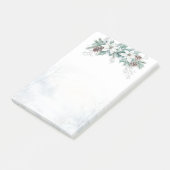 Winter Poinsettia Pine Cones Weihnachten Post-it Klebezettel (angewinkelt)