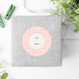 Winter Poinsettia Pink Green Pastor Weihnachten Runder Aufkleber